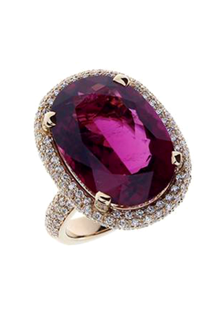 Кольцо Damiani Minou full pavè Розовое золото