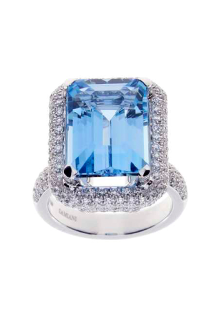 Кольцо Damiani Minou full pavè Белое золото