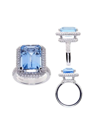 Кольцо Damiani Minou full pavè Белое золото