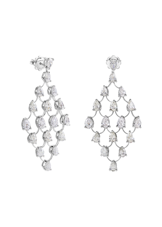 Серьги Damiani Fantasy Cut Белое золото