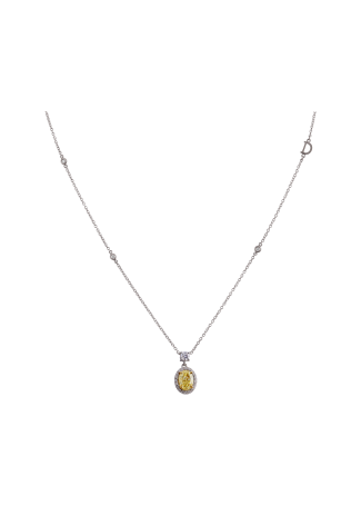 Колье Damiani Minou full pavè Белое золото