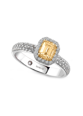 Кольцо Damiani Minou full pavè Белое золото