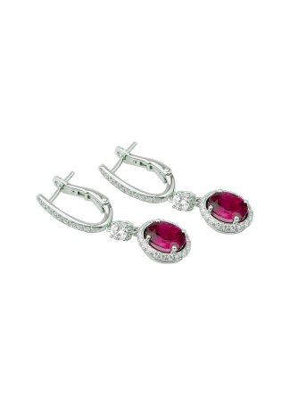 Серьги Damiani Minou full pavè Белое золото