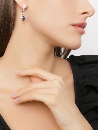 Серьги Damiani Minou full pavè Белое золото