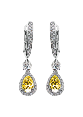 Серьги Damiani Minou full pavè Белое золото