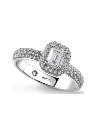 Кольцо Damiani Minou full pavè Белое золото