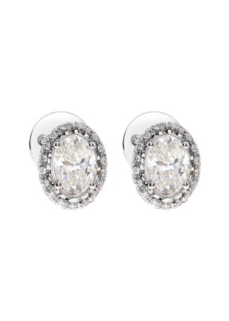 Серьги Damiani Minou full pavè Белое золото