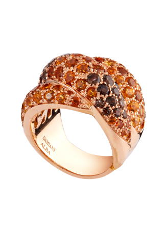 Кольцо Damiani Gomitolo Розовое золото