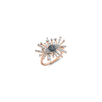Кольцо BeeGoddess Eye Light Розовое золото