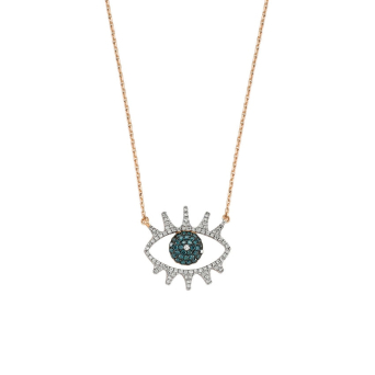 Колье BeeGoddess Eye Light Розовое золото