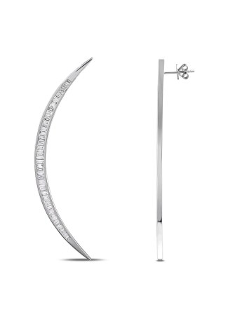 Серьги Bee Goddess Crescent Белое золото