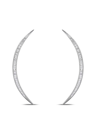 Серьги Bee Goddess Crescent Белое золото