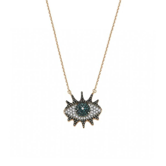 Колье BeeGoddess Eye Light Розовое золото