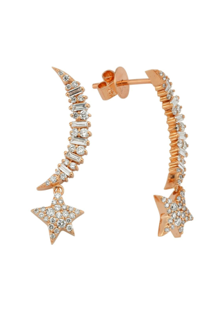 Серьги Bee Goddess Sirius Star Розовое золото