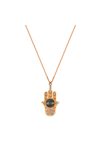 Колье Bee Goddess Hamsa Розовое золото