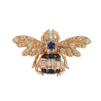 Моно серьга BeeGoddess Bee Розовое золото