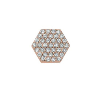 Моно серьга BeeGoddess Honeycomb Розовое золото