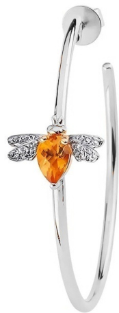 Моно серьга BeeGoddess Bee Белое золото