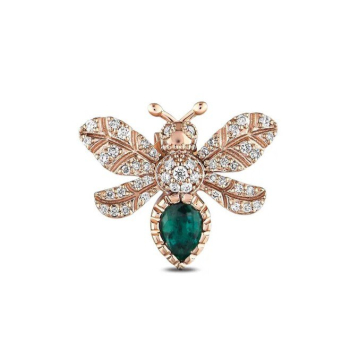 Моно серьга BeeGoddess Bee Розовое золото