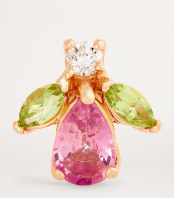 Моно серьга BeeGoddess Bee Розовое золото
