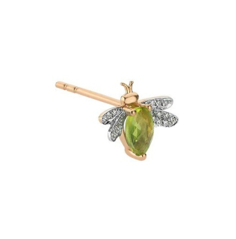 Моно серьга BeeGoddess Bee Розовое золото