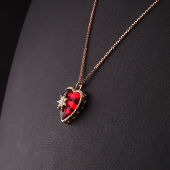 Колье Bee Goddess Venus Star Розовое золото