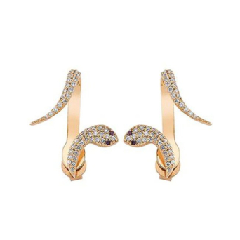 Серьги BeeGoddess Serpent Розовое золото
