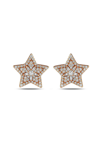 Earrings Bee Goddess Sirius Star Rose Gold