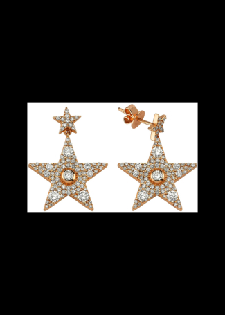 Серьги Bee Goddess Sirius Star Розовое золото