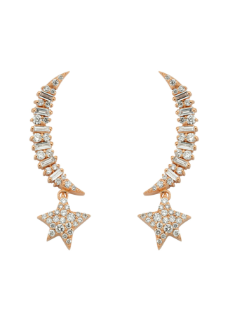 Серьги Bee Goddess Sirius Star Розовое золото