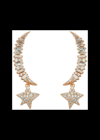 Серьги Bee Goddess Sirius Star Розовое золото