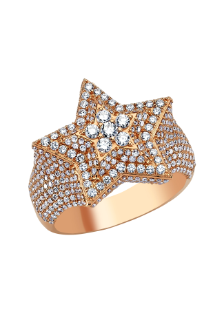 Кольцо Bee Goddess Sirius Star Розовое золото