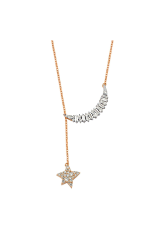 Колье Bee Goddess Sirius Star Розовое золото