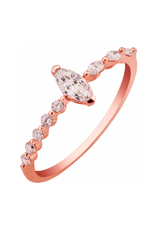 Кольцо Aspire Base Розовое золото