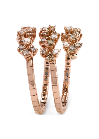 Кольцо Damiani Mimosa Flexi Розовое золото