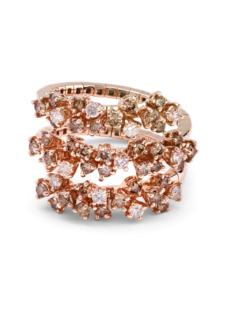 Кольцо Damiani Mimosa Flexi Розовое золото
