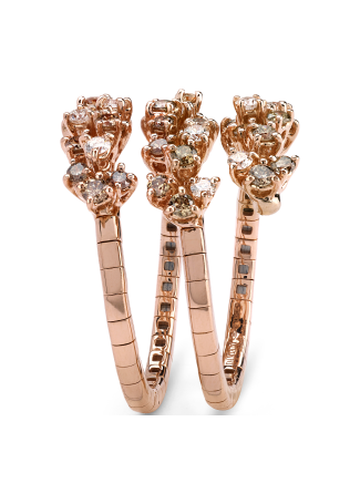 Кольцо Damiani Mimosa Flexi Розовое золото