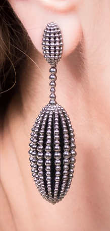 Серьги CarlaAmorim Bondinho Черное золото