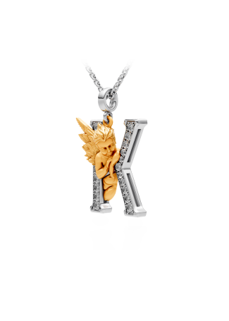 Колье CarreraYCarrera My Angel Белое/желтое золото