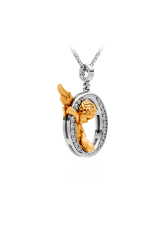 Колье CarreraYCarrera My Angel Белое/желтое золото