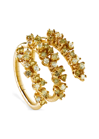 Кольцо Damiani Mimosa Flexi Желтое золото