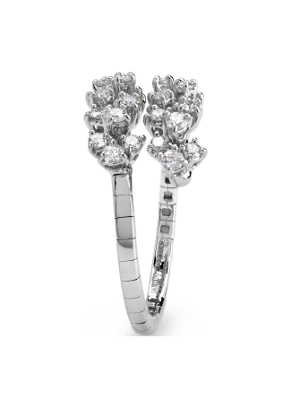 Кольцо Damiani Mimosa Flexi Белое золото