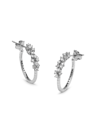 Серьги Damiani Mimosa Flexi Белое золото