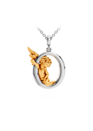 Колье CarreraYCarrera My Angel Белое/желтое золото