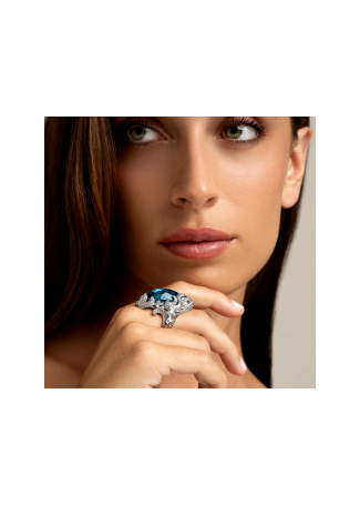 Кольцо CarreraYCarrera Germina Белое золото