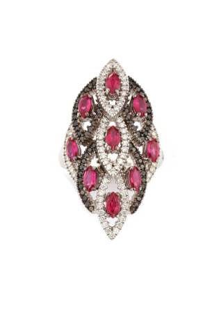 Кольцо Damiani Magnolia Белое золото