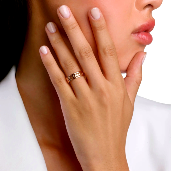 Кольцо Damiani Belle Epoque Reel Розовое золото