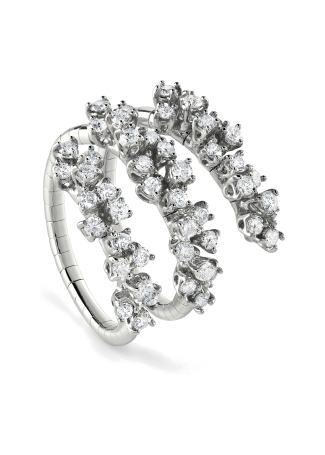 Кольцо Damiani Mimosa Flexi Белое золото
