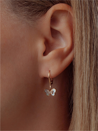 Серьги Crivelli Kids crv Розовое золото