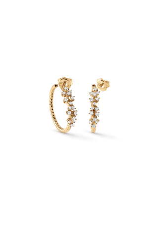 Серьги Damiani Mimosa Flexi Желтое золото